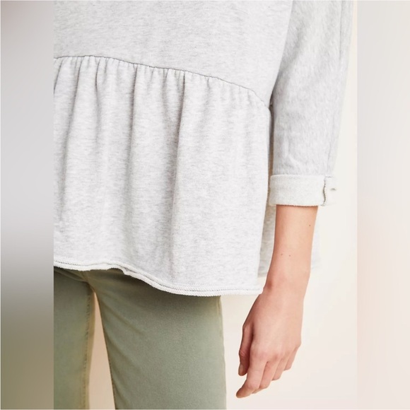 Anthropologie Gray Peplum Sweatshirt - Picture 13 of 13